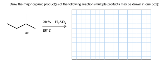 Draw the major organic product(s) of the following