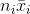 n_{i}\bar{x}_{i}