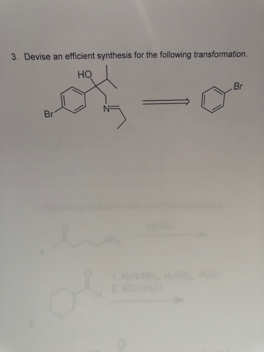 3. Devise an efficient synthesis for the following transformation. HO Br Br