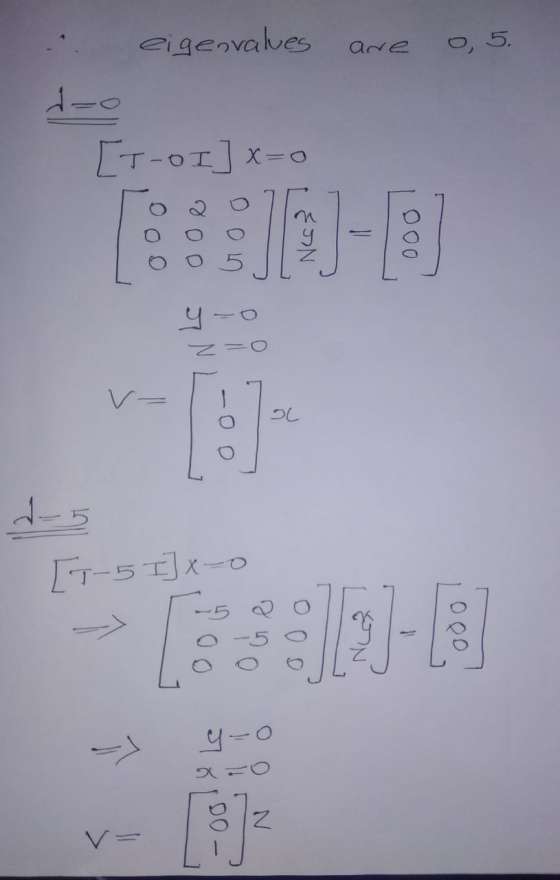 eigenvalues are 05. [т-от] x-o Goo LEON 1 ООО WC ooe T-5T X=0 По-5 ООО