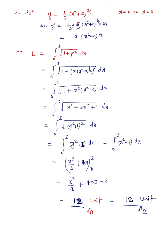 2. sola a=0 to 2=3 So, Txs (22 y= 1/3 (2²+ 2 } (2242) a (2²72) y = L = slit ya da 0 3 = I + (91(124273p2 dal ST+ nilaltz)