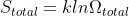 S_{total} = k ln\Omega _{total}