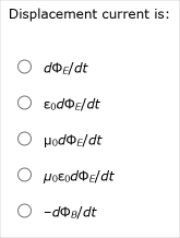 Displacement current is: