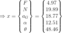 x= 4.97 19.89 18.77 12.51 48.46