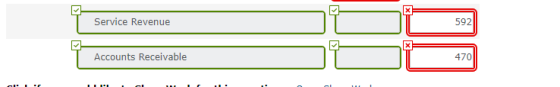 T Service Revenue 592 Accounts Receivable 470