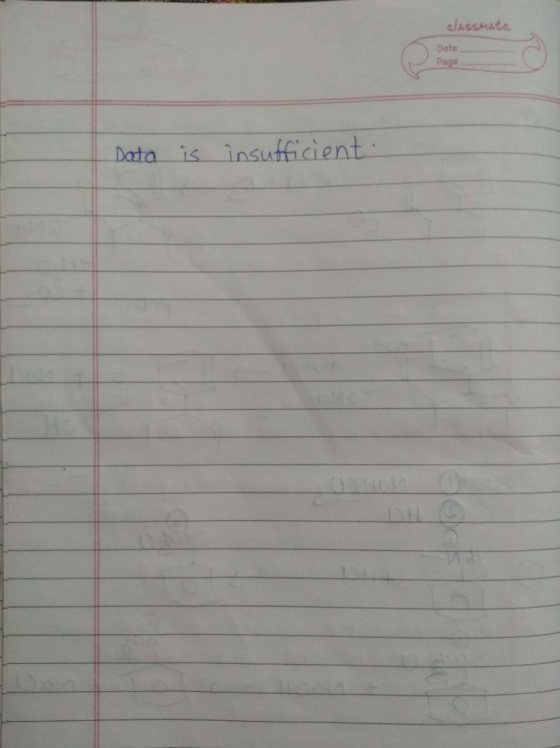classmate Date Page Data is insufficient.