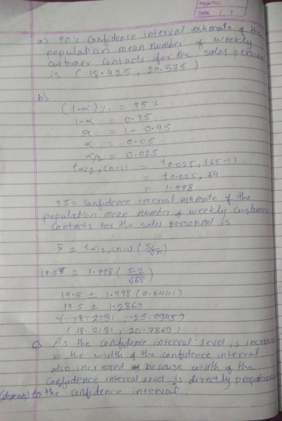Paga No. Cuu the 95% co nledence interva0 estimate 1s 1:2365 1:2131 20 7869 As the e intemaD Le so the widti 4 ts censidence interve cr eased Candi dence inte