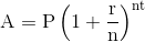 \mathrm{A=P\left(1+\frac{r}{n}\right)^{nt}}