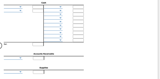 Cash Bal. Accounts Receivable Supplies