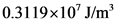 0.3119x10J/m
