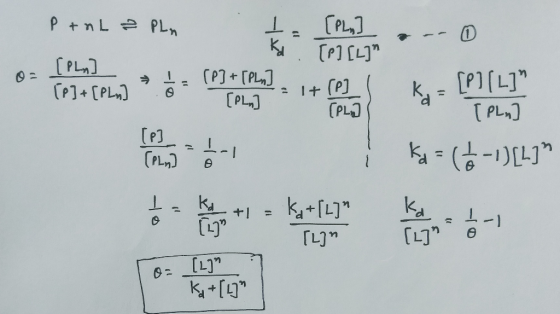 PraL & Phn ļ= [PL] kl. [P] [L] I. [P] + [PL] . ite] -- 0 0= [PL ] [p]+[PL ] -10 [P][L] [PL] I+IP] (PL) [PL ] G L | A = (-1)