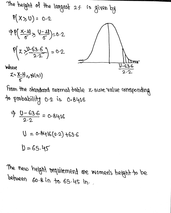 The height of the largest 24 is given by P(x>,U) = 0.2 7P 40-450-2 e(z 30-62.00 where ZX-40N (0,0) from the standerod noomal