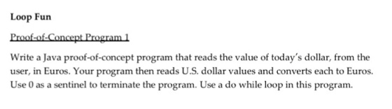 Write a Java proof-of-concept program that reads t
