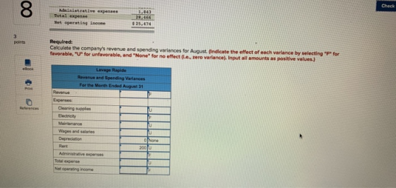 Check Adninistrative expenses Total expense 1,843 28.466 $ 25,474 Net operating ineone 3 points Required: Calculate the compa