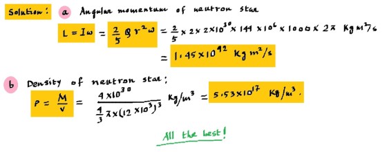 5 5 145 x I01 / 0 b Density of neutran stai All the best