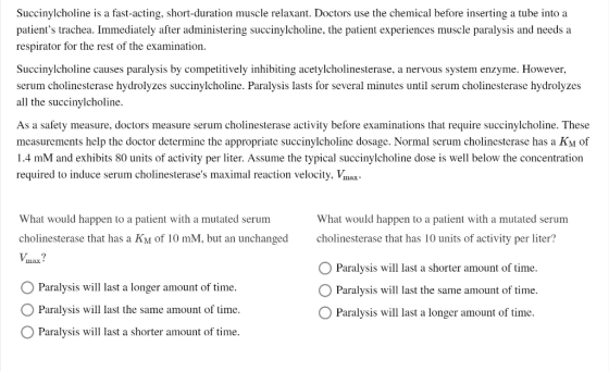 Succinylcholine is a fast-acting, short-duration muscle relaxant. Doctors use the chemical before inserting a tube into a pat