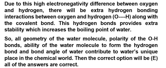 Due to this high electronegativity difference between oxygen and hydrogen, there will be extra hydrogen bonding interactions