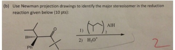 Use Newman projection drawings to identify the maj
