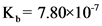 K= 7.80x107

