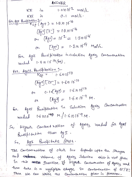 ANSWER Faze Age Paceipitosteron.com KE in 10x102 media Kell in Oil mad/L. meso (AgI ) z 16 1016 Ag] [I-J 2 (15 x 10-16 any (A