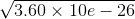 V3.60 x 10e - 26
