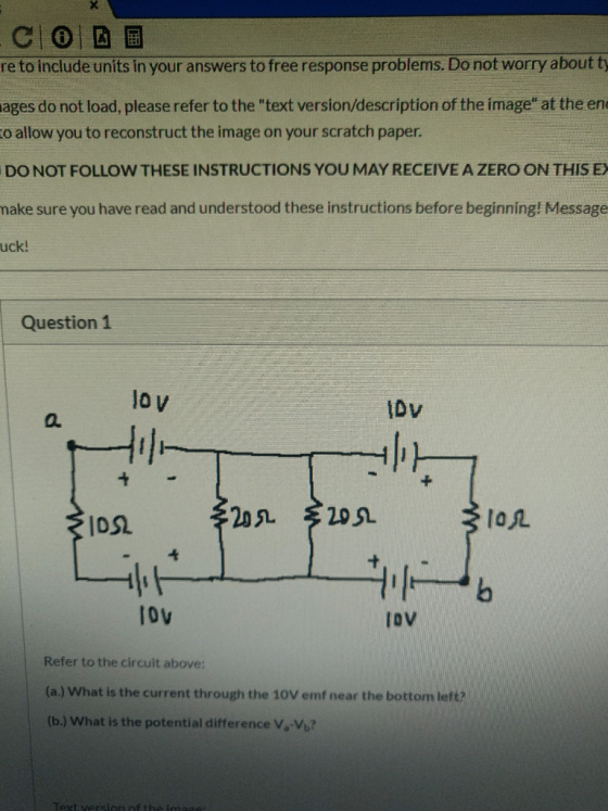 CIO re to include units in your answers to free response problems. Do not worry about ty nages do not load, please refer to t