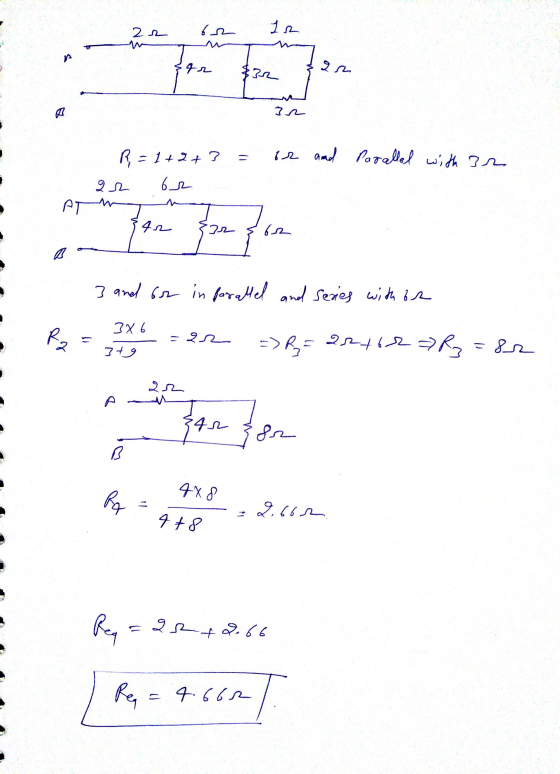 22 62 n fr br and Parallel with 3r R=1+2+3 = 22 62 Arm for free I and for in parallel and series with br 3 x 6 - 222 1 fz ->
