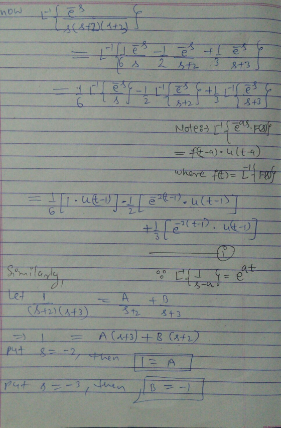 now Ls (3+2) (1+2) = tē s 41 5 6 % s 2 st2 3 8+3 6 s 27 st. St3 where Note:- Iseas.pl = ft-a).ulta) fres = 1 1 1 . Ut-1)] - 1