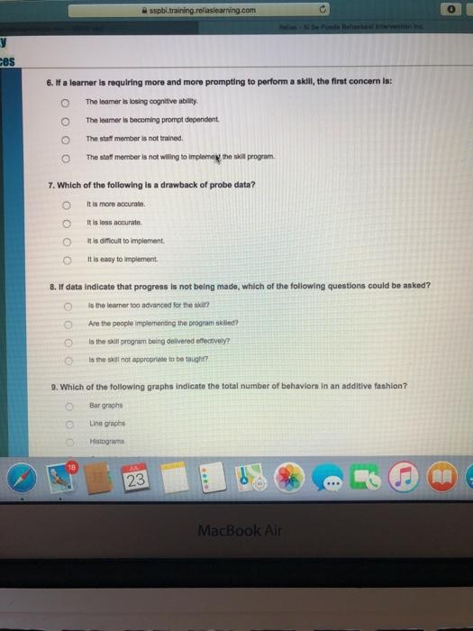 sspbi.training.reliaslearning.com 0 PS Pievienor ces 6. If a learner is requiring more and more prompting to perform a skill,