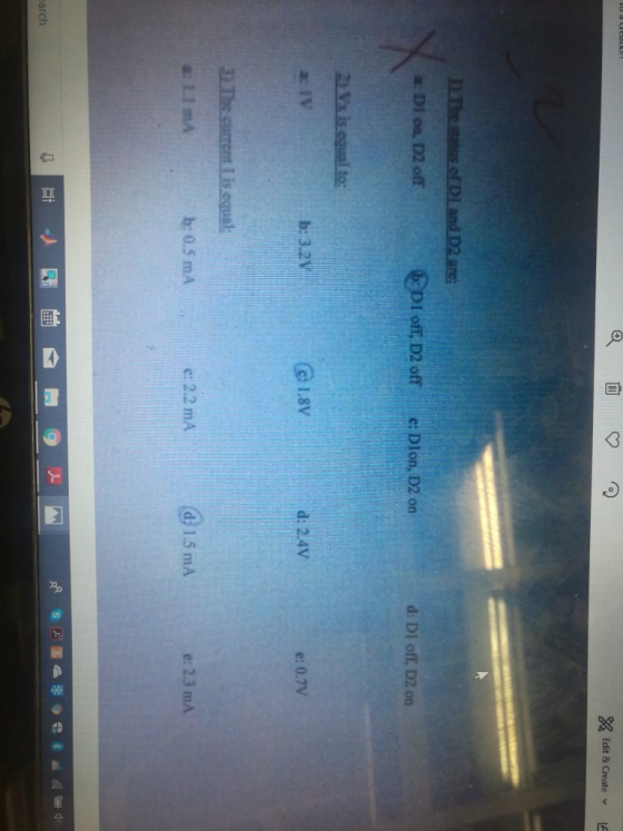 Il Edit & Create a Di os, D2 ofDI off, D2 off e: DIon, D2 on d: DI off, D2 on b: 3.2V G 1.8V d: 2.4V e: 0.7V 0.5 mA e 22 mA 1