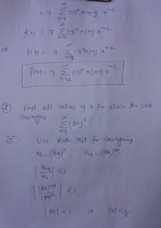 n-2 E (mjr.n.cn - 7 no no-2 few - 7 E Encryx n-2 fly = 7 { (-1) h(ny) na no 2 f(y=7 E (-1jn n(n-1) ve n=2 (2 Find all values