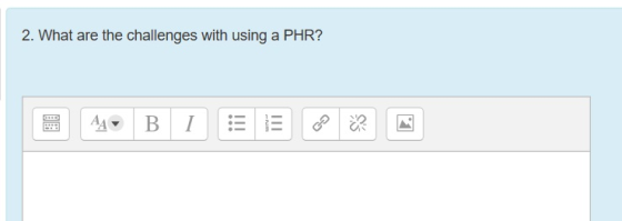 2. What are the challenges with using a PHR?