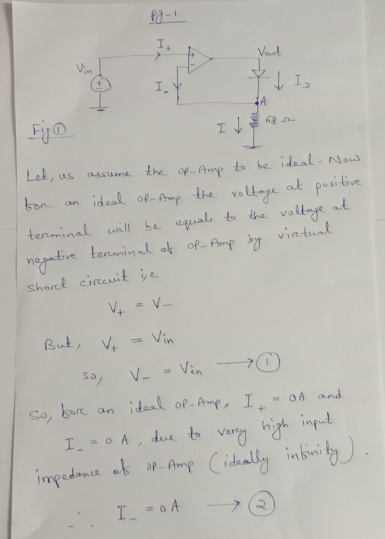 冶, F10 , us assume the p amp to ha idaal Shorl circuit ye =OA and 2