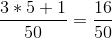 3+5+1 16 50 50