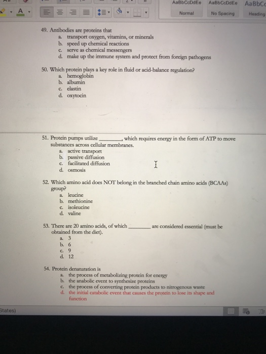 AaBbCcDdEe AaBbCcDdEe AaBbCo A Normal No Spacing Heading 49, Antibodies are proteins that transport oxygen, vitamins, or mine
