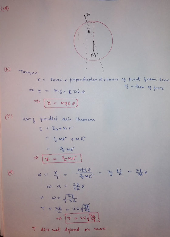 (ar) M3 そ: Fortex perpendicular duta n re od rivaq trevneml ove rallel axis theerem viSi MR 3 P