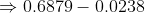 合0.6879-0.0238