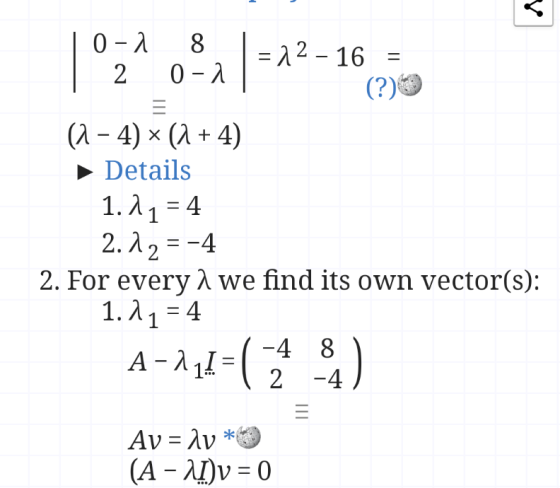 < 1972 0-2 8 2 0-2 (?) E (1-4) (+4) ► Details 1.11 = 4 2.12 = -4 2. For every a we find its own vector(s): 1.17 = 4 -4 8 2 -4