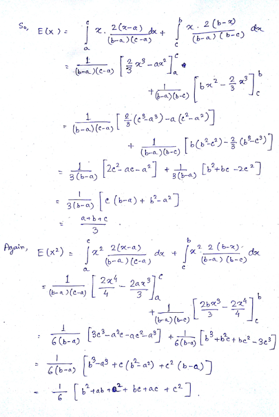 2 (x-a) , χ , 2 (6-2) (b-a) ( b-cj 2 23 (b-a)(c-a) (b-a)(b-c) [2e2.ac-aj + [b2+be-2e2] 3 (b-a) 3 (b-a) 3 2 2 b-x) (b-a) (c-a)