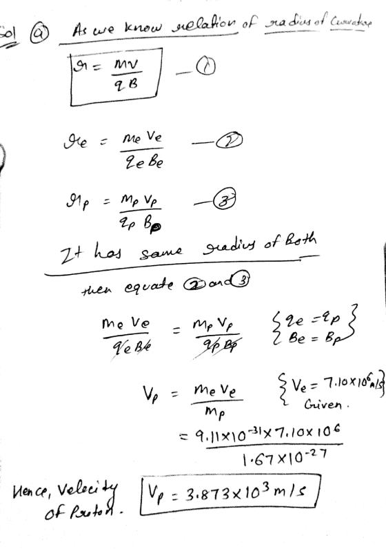 As we know helation of radius of Cewiatore gno mv ZB die me ve le Be ele 3 - Mp Vp ap Bo Zt has same radics of both then equa