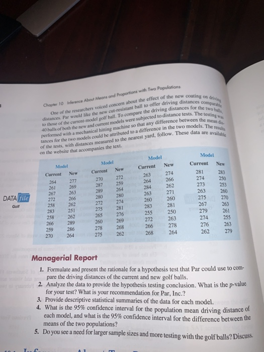 Chapter 10 Inference About Means and Proportions with Two Populations One of the researchers voiced concern about the effect
