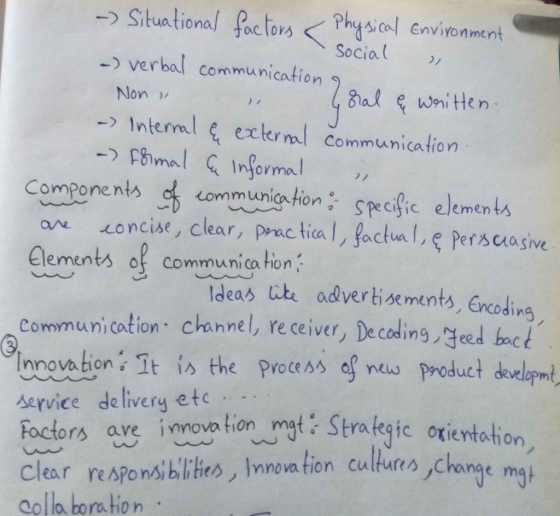 s social s - Situational factors of Physical Environment -) verbal communication a. Non . (gral & written. - Internal & ext