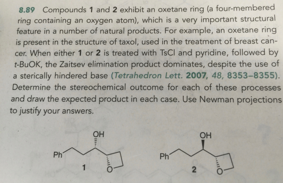 Compounds 1 and 2 exhibit an oxetane ring (a four-