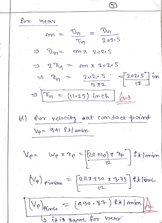 for hear Du TH mx 202.5 232.5 > Doa » om x 202.5 rui 202.5 2ru 202.5 in [2025] r = (11.25) inch fors n 982 (d) for velocity a