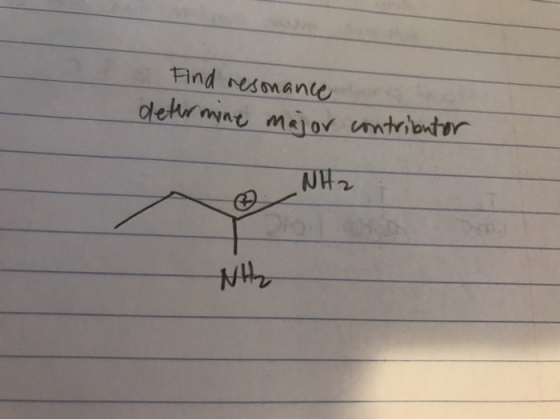 Find resonance determine major contributor NH2 NH₂