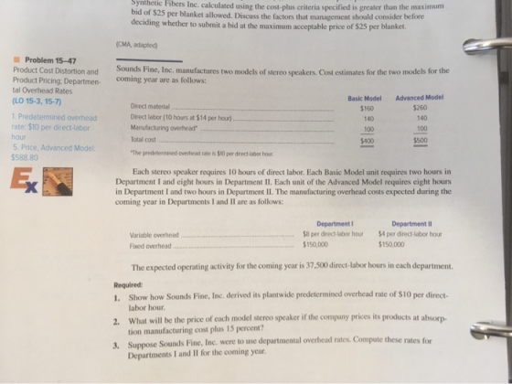 Synthetic Fibers Inc. calculated using the cost-plus criteria specified is greater than the maximum bid of $25 per blanket al