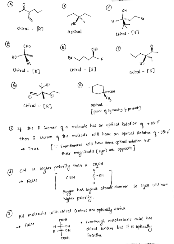 Ry NC Chiral - [R7 achiral Chinal - [5] HS Chiral - [R] Chiral - [s] Chiral - [s] С ам СНО CHE achiral . Chiral - [R] (plane
