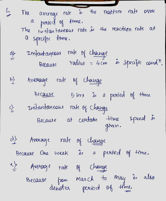 The the reaction rate over average a rate is period of instantaneous rate sês time. The the reaction rate at a specific time,