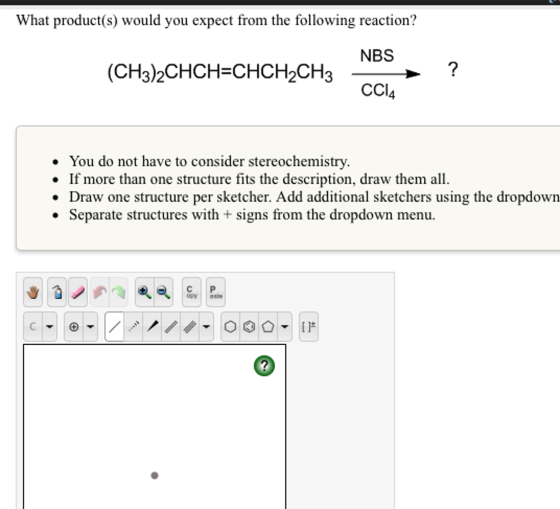 What product(s) would you expect from the followin