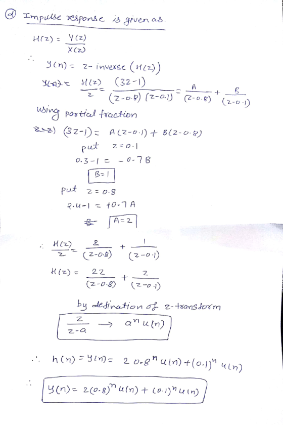 H(z)- V(z) in portial fraction 0 A-2 (z-08) (z-0-) 2